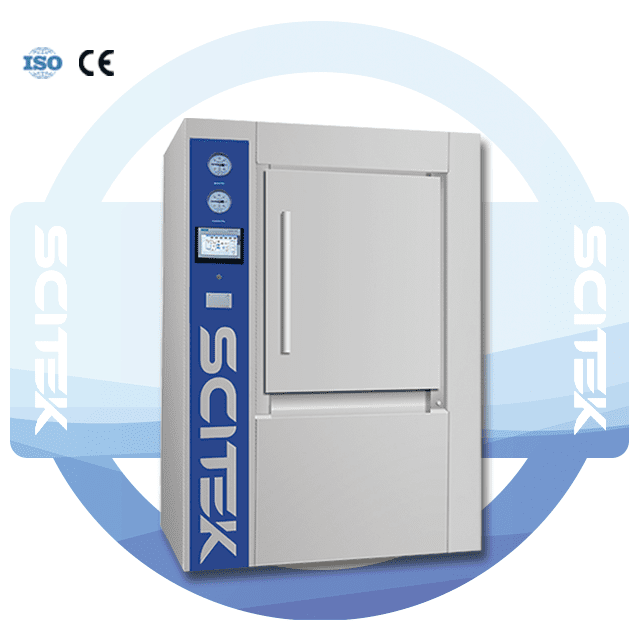 Horizontal Pulse Vacuum Autoclave, Motor Hinge Door