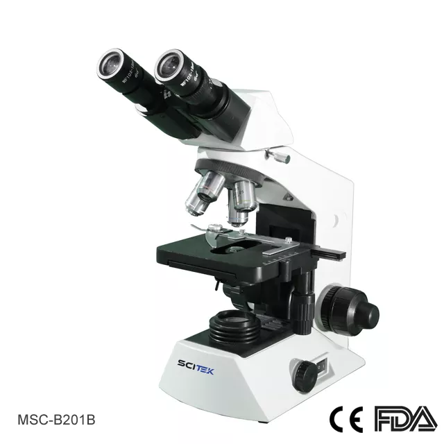 Biological Microscope, Compensation Free Binocular Head